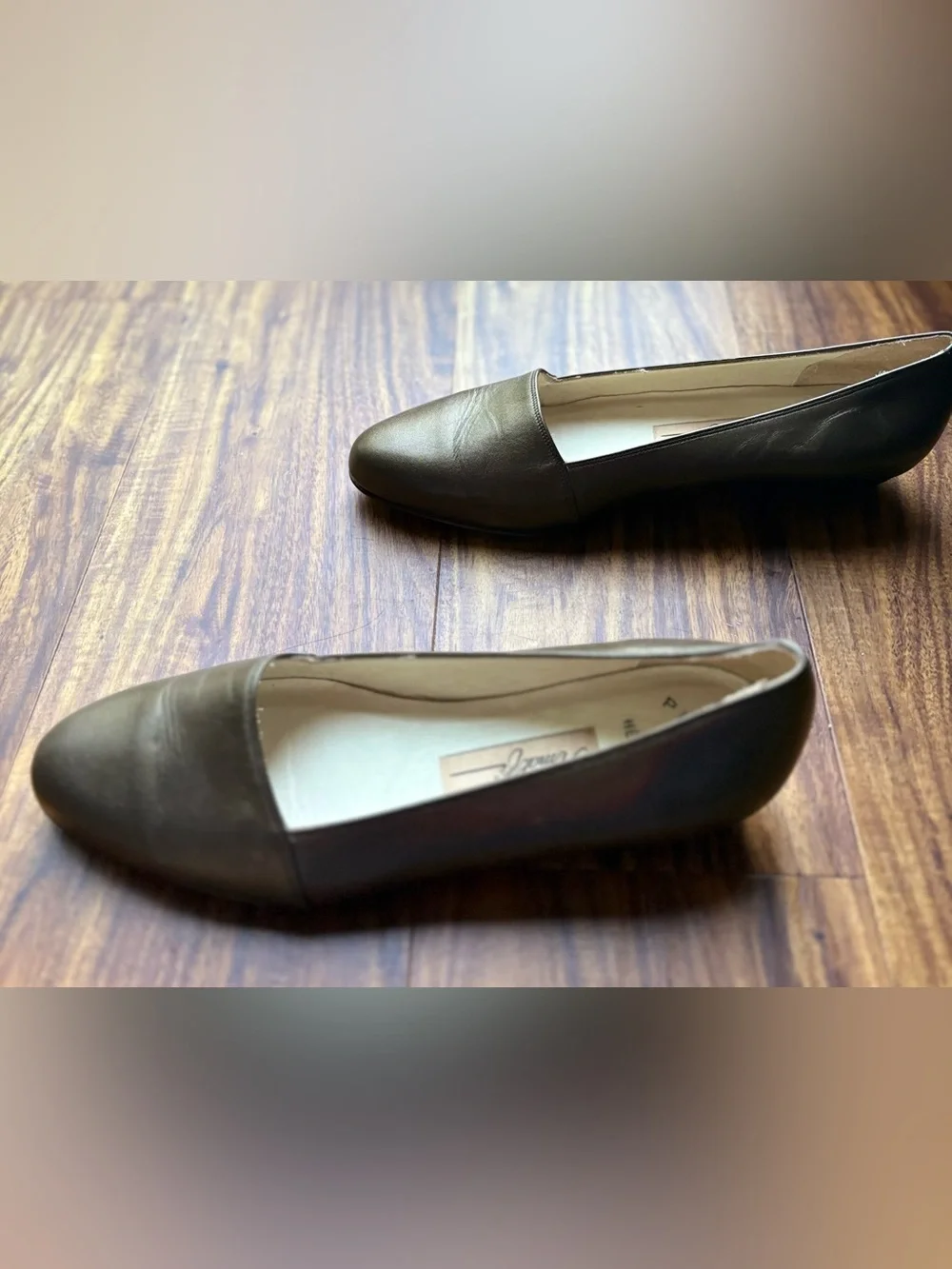 Amalfi Pillow Hector Made in Italy Brown Leather Slip On Flats size 7.5